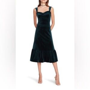 Betsy Johnson Sweetheart Velvet Midi Dress